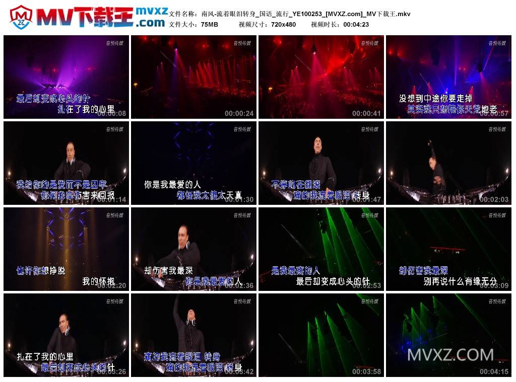 南风-流着眼泪转身_国语_流行_YE100253